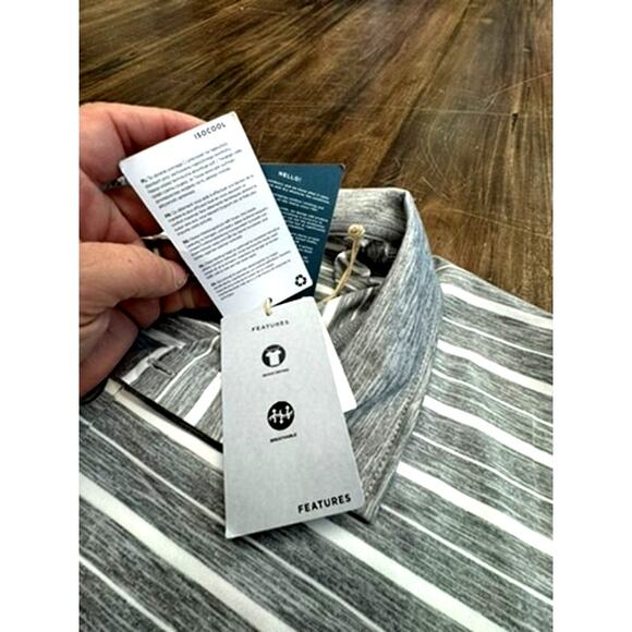 NWT!! Mountain Warehouse Active Gray & White Polo, ISOCOOL, Size XL, - Picture 8 of 10